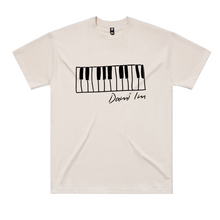 Load image into Gallery viewer, White Piano Oversized Bone Unisex T Shirt
