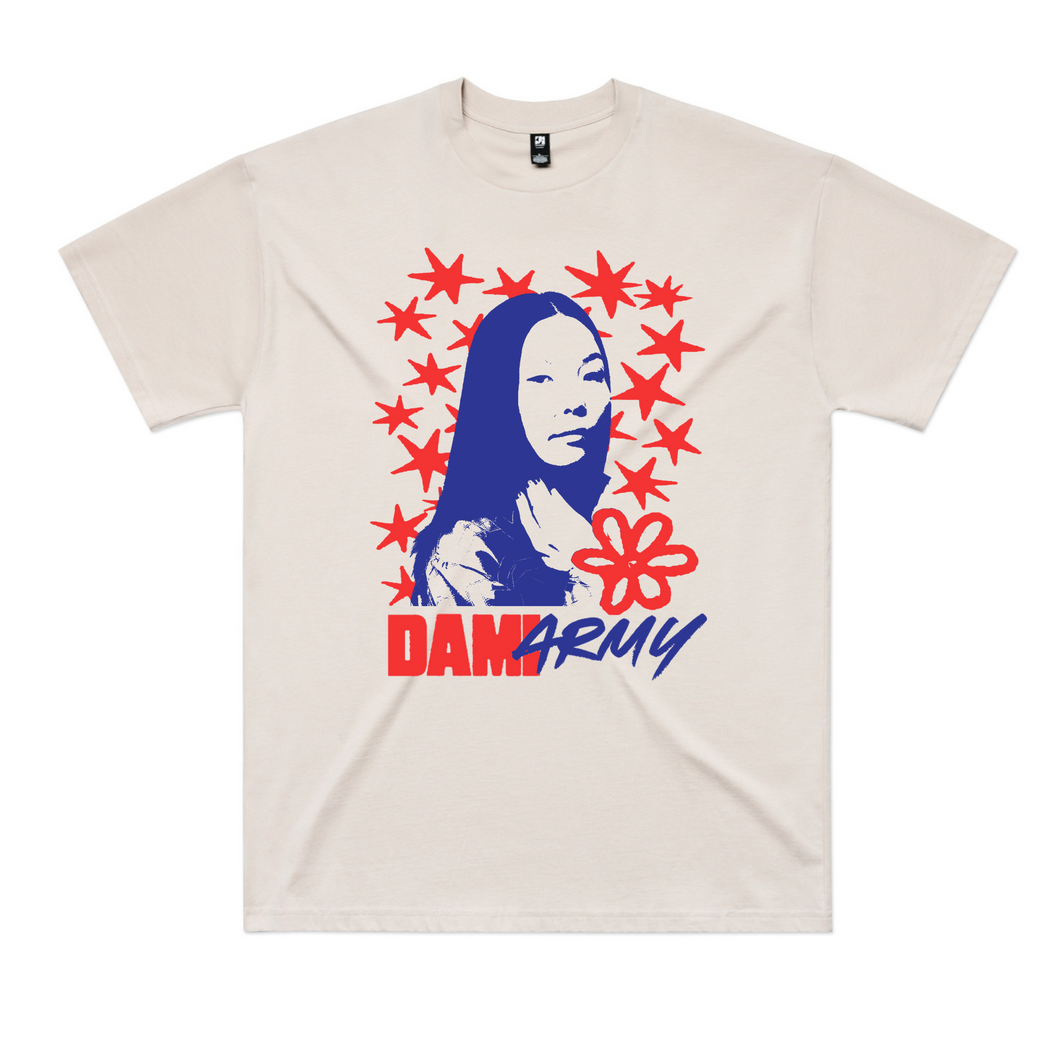 Dami Army Oversized Bone Unisex T Shirt